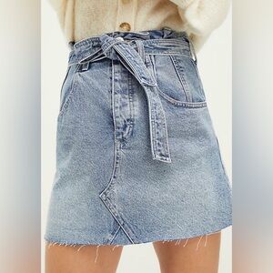 Free People East of Eden Denim Mini Skirt